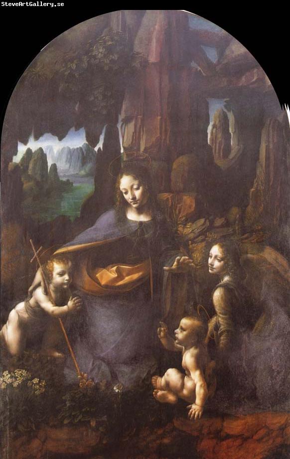 Leonardo  Da Vinci Madonna of the Rocks